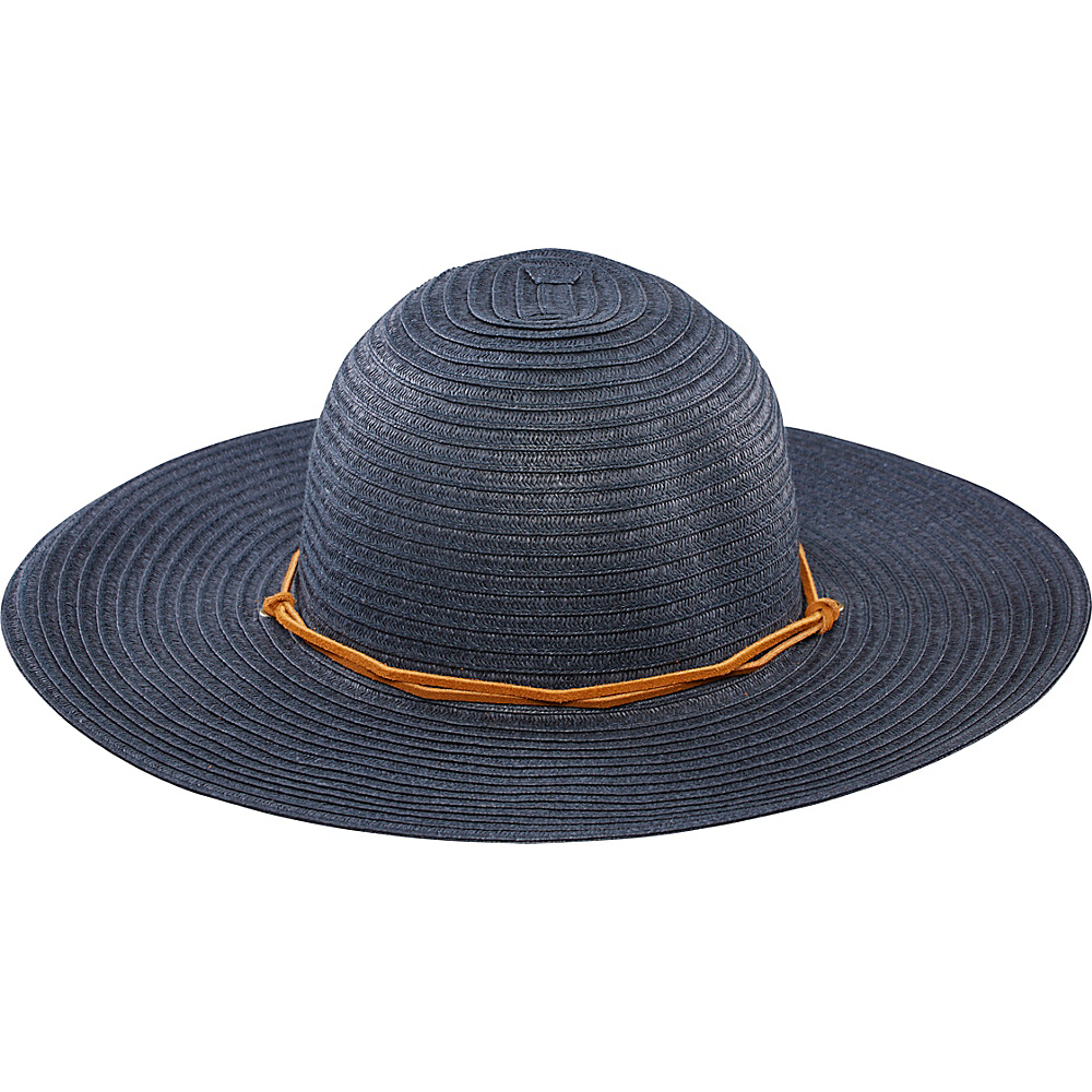San Diego Hat Large Brim Chin Cord Paper Braid Floppy Indigo San Diego Hat Hats Gloves Scarves