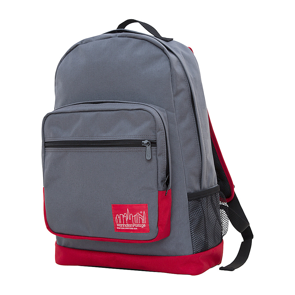 Manhattan Portage Morningside Backpack Grey Red Manhattan Portage Business Laptop Backpacks