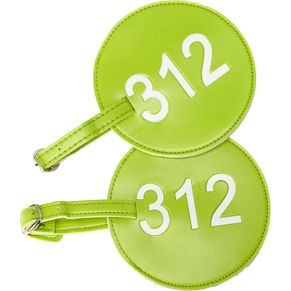 pb travel Number Luggage Tag 312 Set of 2 Green pb travel Luggage Accessories