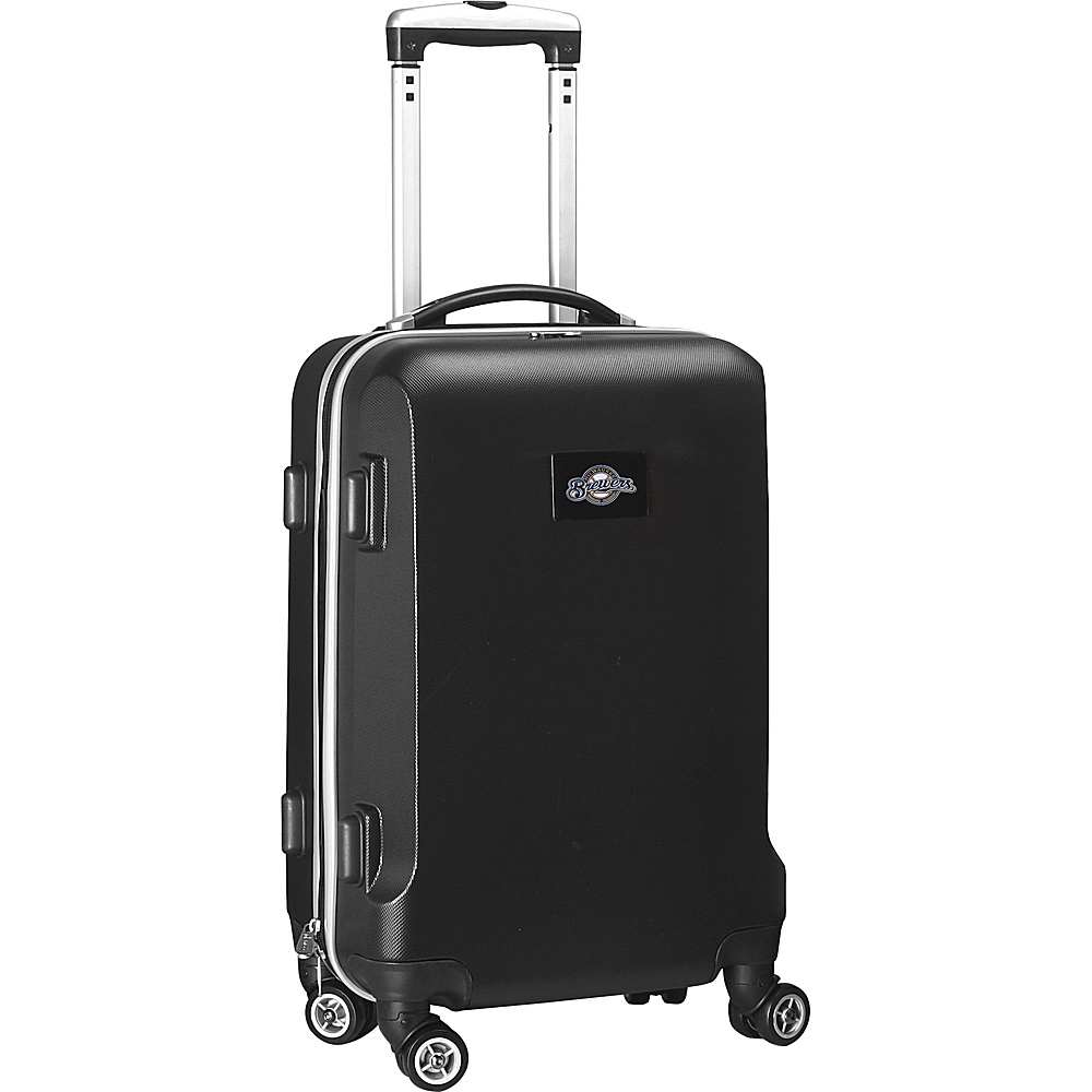 Denco Sports Luggage MLB 20 Domestic Carry On Black Milwaukee Brewers Denco Sports Luggage Hardside Luggage