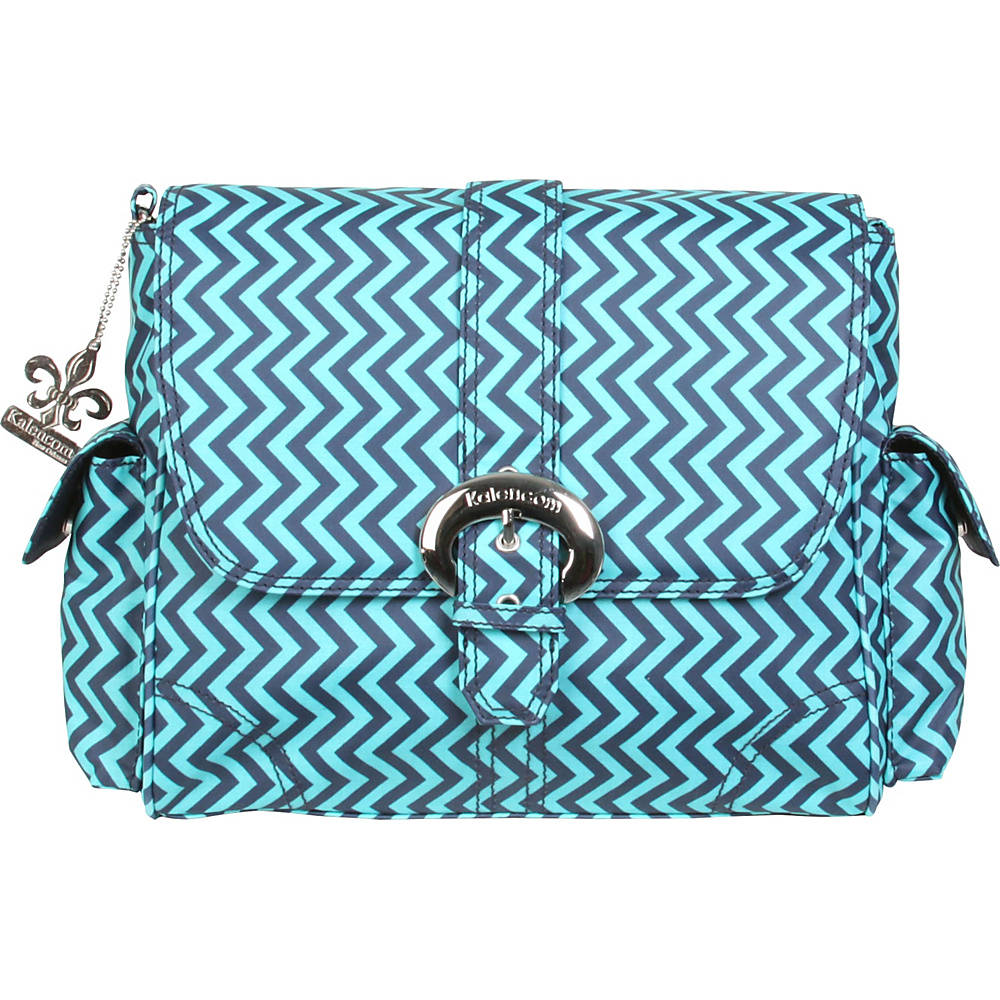 Kalencom Matte Coated Buckle Bag Wiggly Stripes Ocean Kalencom Diaper Bags Accessories