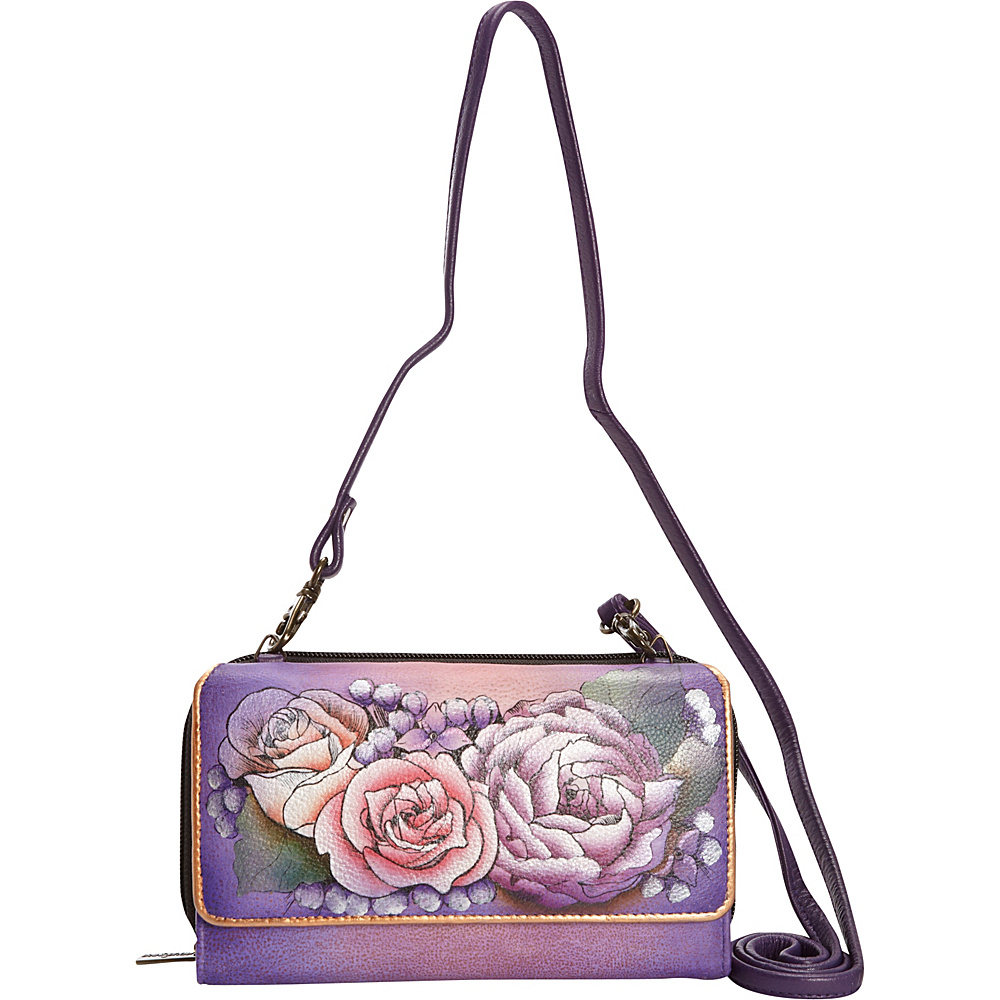Anuschka Convertible Wallet On A String Lush Lilac Anuschka Ladies Small Wallets