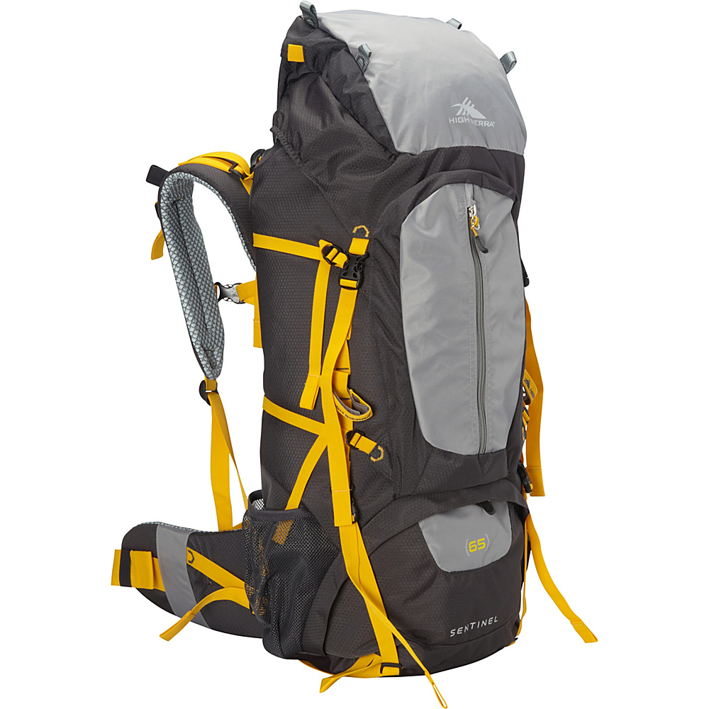 High Sierra Sentinel 65 Backpacking Pack Mercury Ash Yell O High Sierra Day Hiking Backpacks