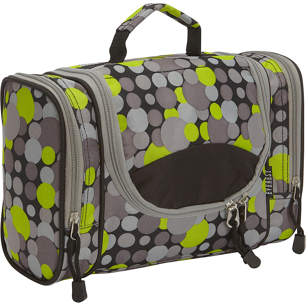 Everest Deluxe Toiletry Bag Yellow Gray Dot Everest Toiletry Kits