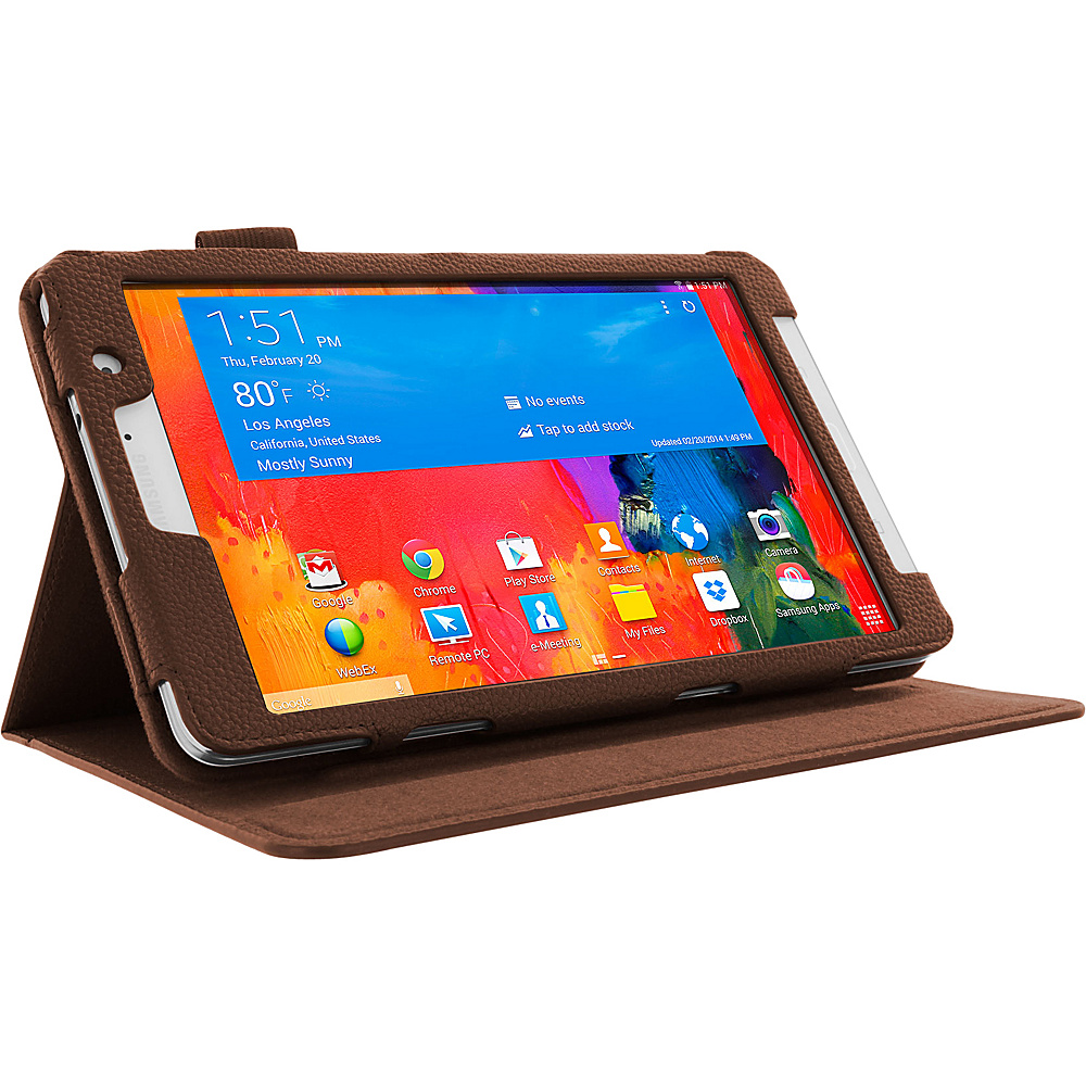 rooCASE Samsung Galaxy Tab Pro 8.4 inch Dual View Folio Case Brown rooCASE Electronic Cases