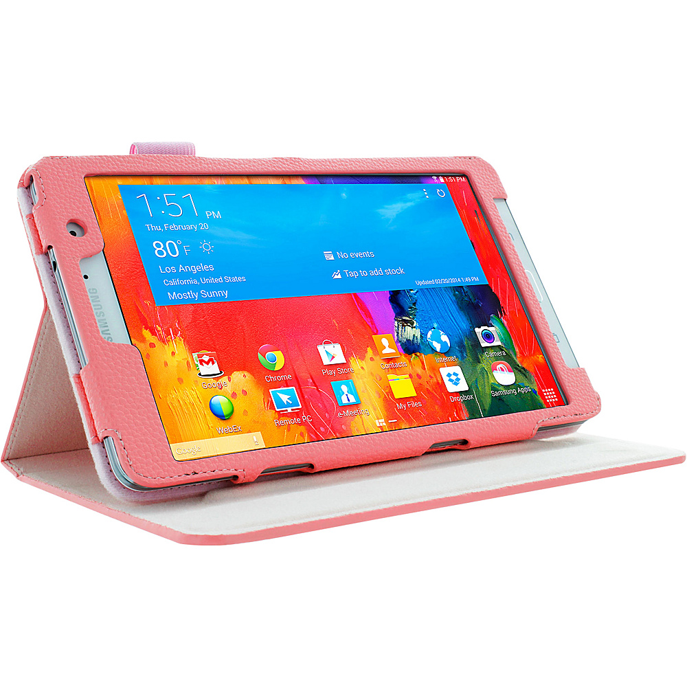 rooCASE Samsung Galaxy Tab Pro 8.4 inch Dual View Folio Case Pink rooCASE Electronic Cases