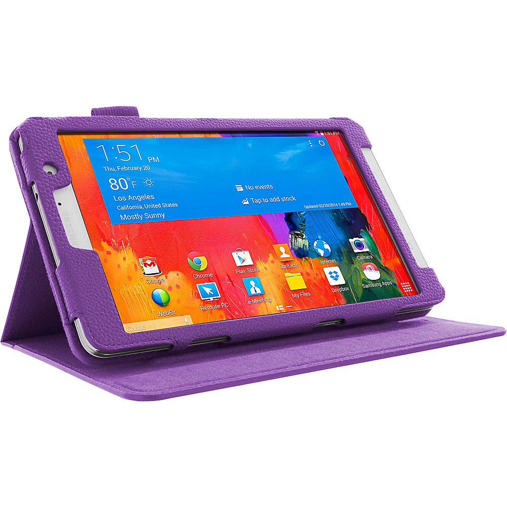 rooCASE Samsung Galaxy Tab Pro 8.4 inch Dual View Folio Case Purple rooCASE Electronic Cases