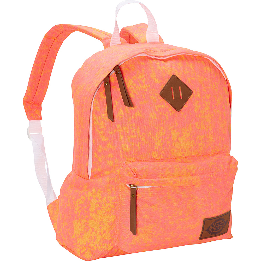 Dickies Canvas Backpack Two Tone Coral Orange Dickies Everyday Backpacks