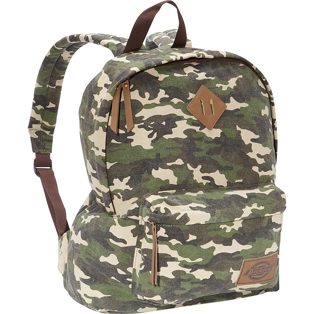 Dickies Canvas Backpack Washed Camo Dickies School Day Hiking Backpacks
