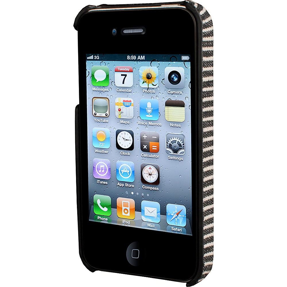 HEX iPhone 4 4s Core Case Black Grey Stripe HEX Electronic Cases
