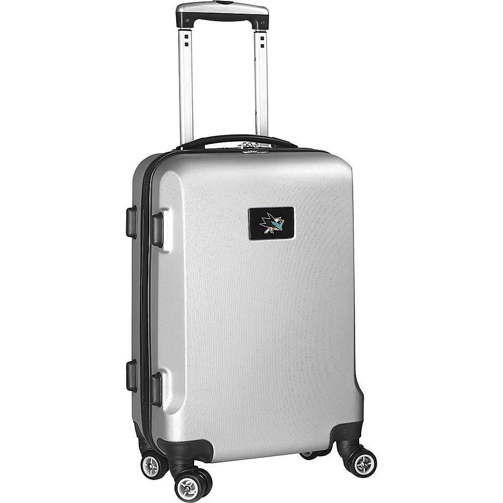 Denco Sports Luggage NHL 20 Domestic Carry On Silver San Jose Sharks Denco Sports Luggage Hardside Carry On