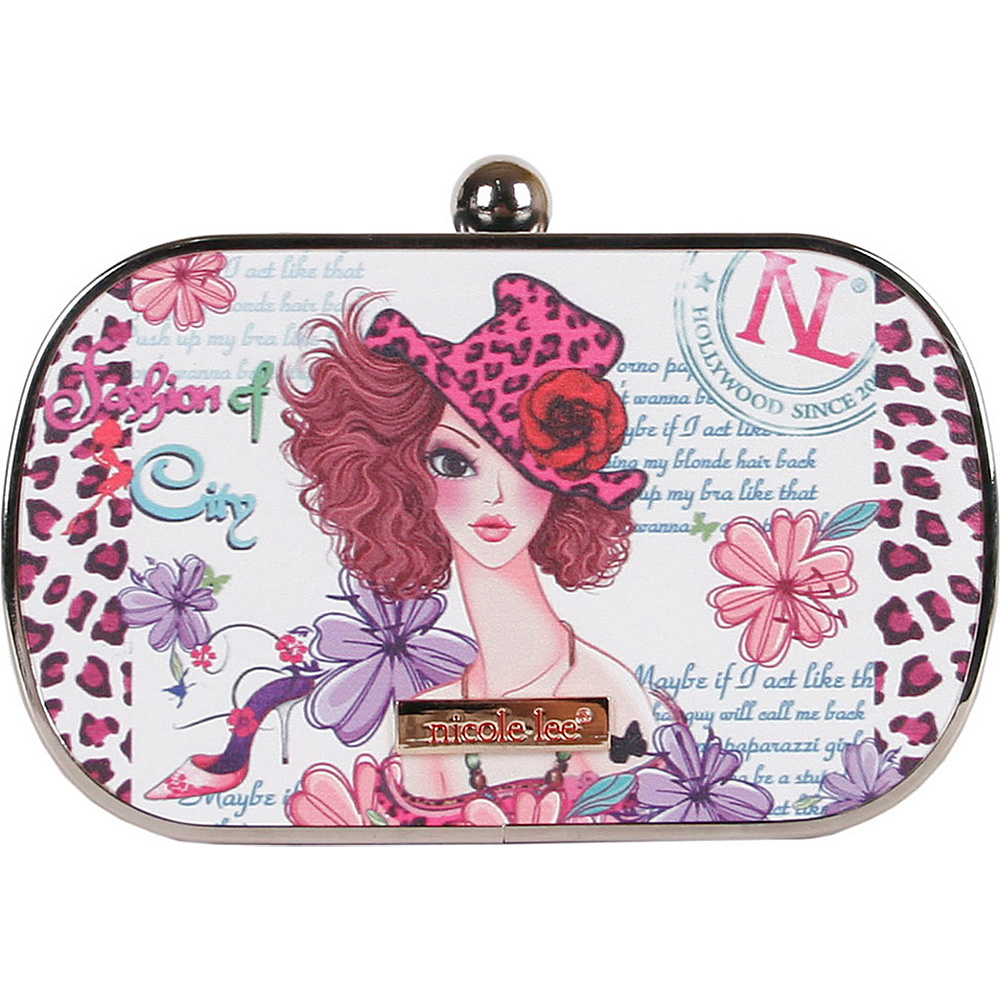 Nicole Lee Briar Hard Case Mini Clutch Sunny White Nicole Lee Manmade Handbags