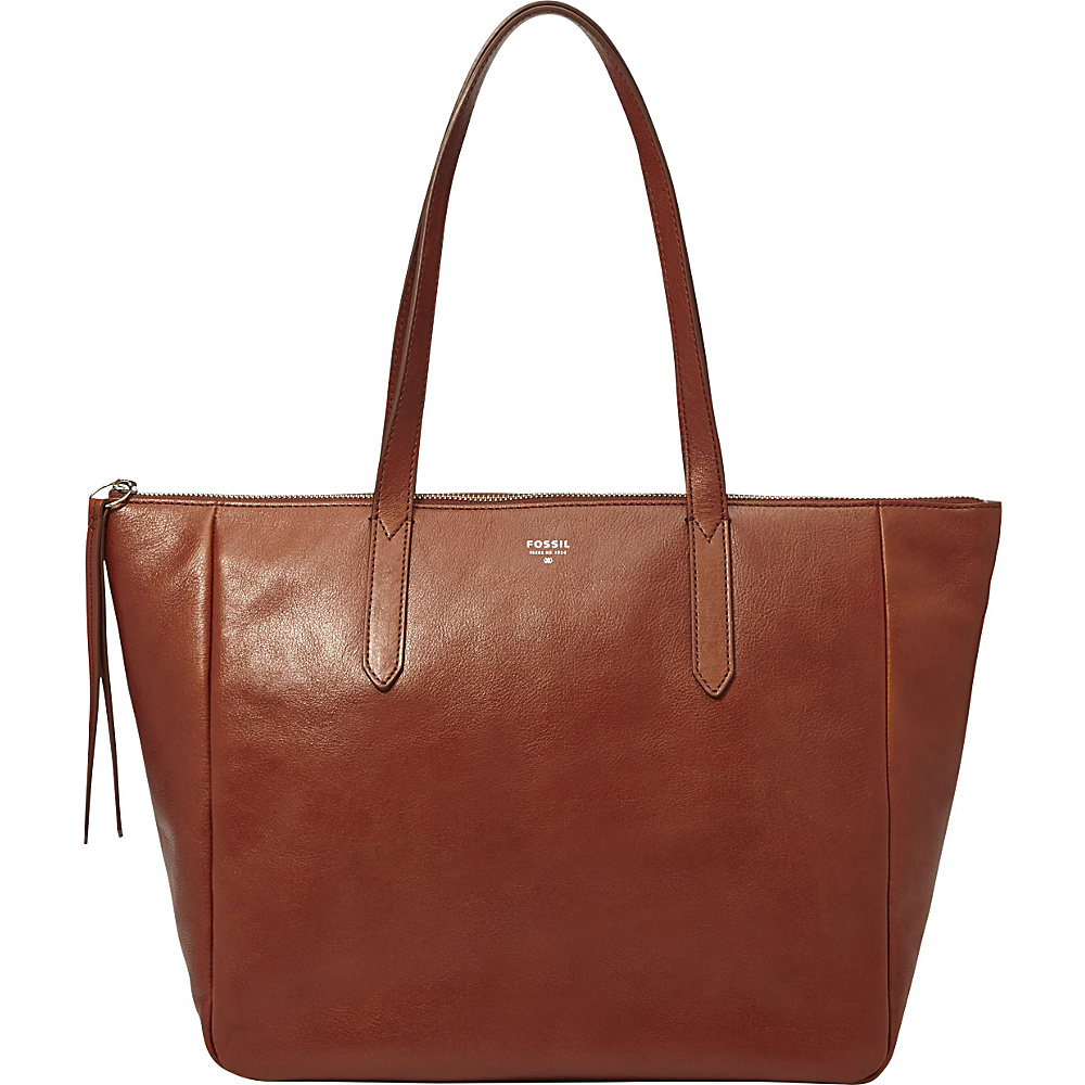 Fossil Sydney Shopper Tote Brown Fossil Leather Handbags