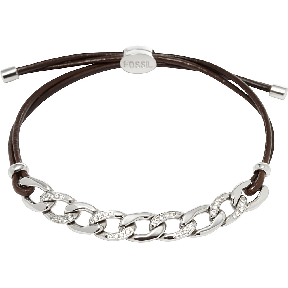 UPC 796483109216 product image for Fossil Glitz Curb Chain Starter Bracelet Silver - Fossil Jewelry | upcitemdb.com