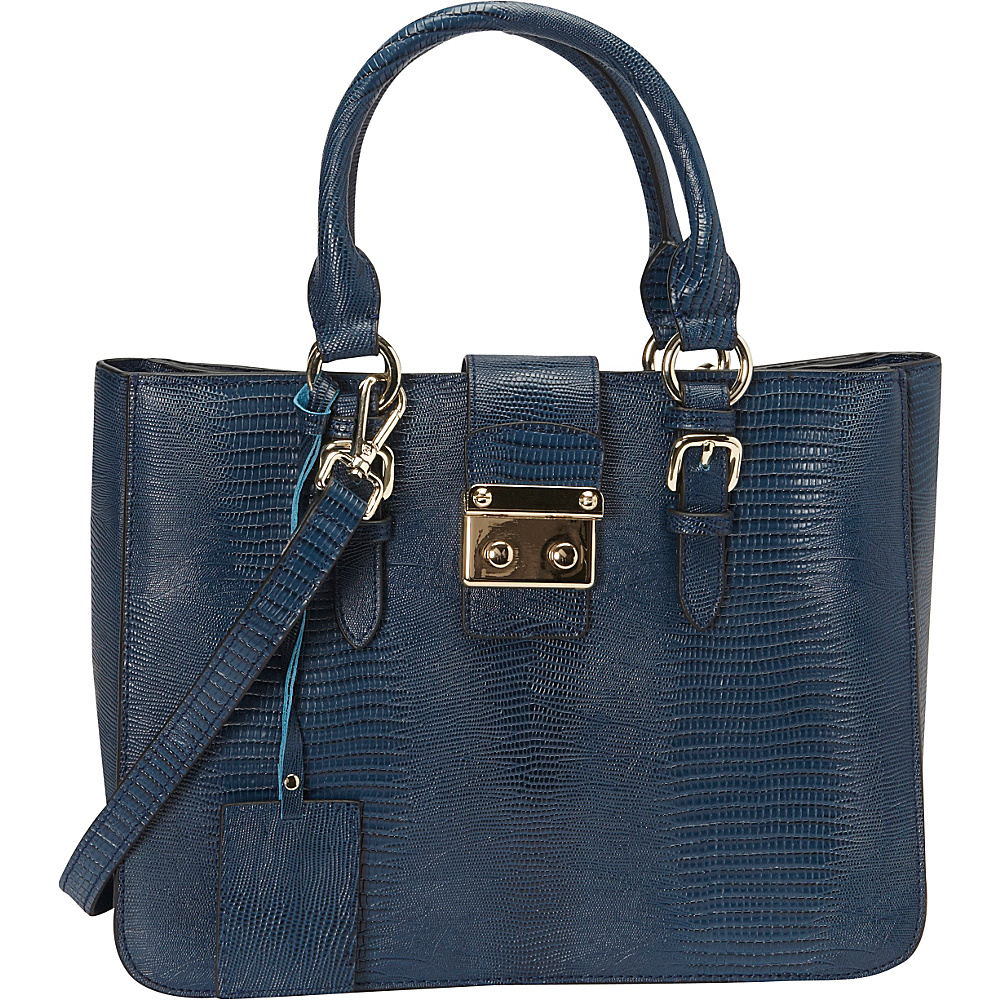 Donna Bella Designs Elly Tote Navy Blue Donna Bella Designs Leather Handbags