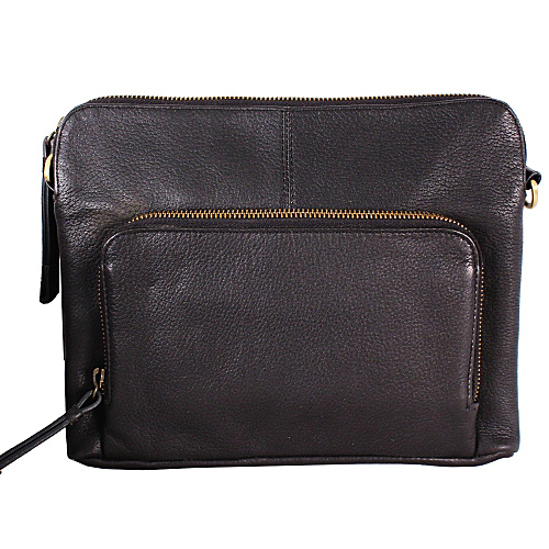 Latico Leathers Brooklyn Crossbody Pebble Black - Latico Leathers Leather Handbags