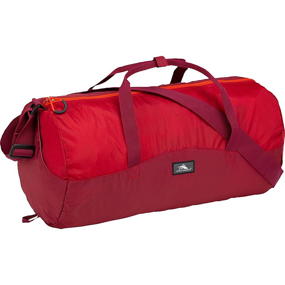 High Sierra 18L Packable Duffel In A Bottle BRICK RED CARMINE RED LINE High Sierra Packable Bags