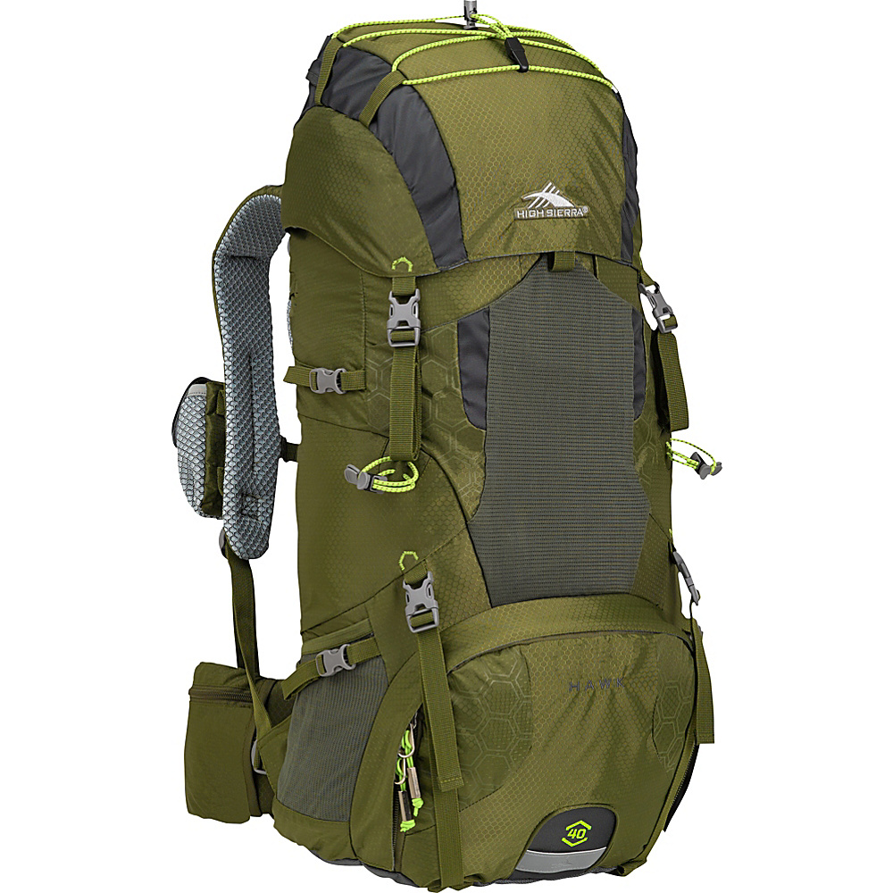 High Sierra Hawk 40 Frame Pack MOSS MERCURY CHARTREUSE High Sierra Backpacking Packs