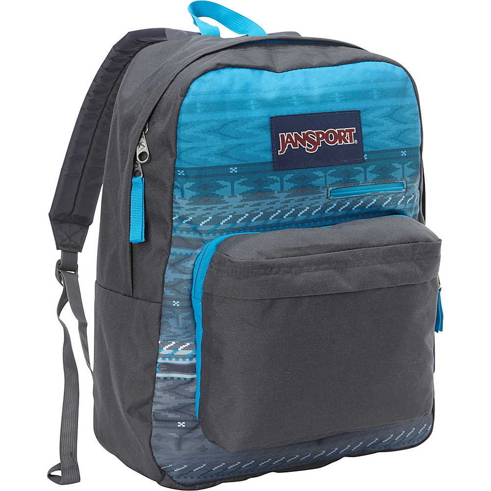 JanSport Digibreak Laptop Backpack Blue Digi Stripe Fade Black Label JanSport Business Laptop Backpacks