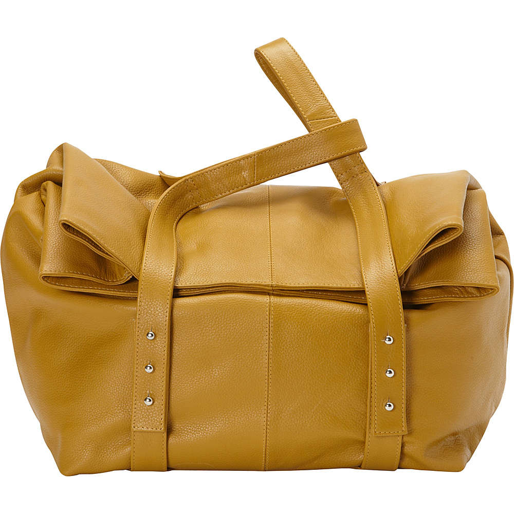 Sharo Leather Bags Oversized Handheld Satchel Burnt Mustard Sharo Leather Bags Leather Handbags