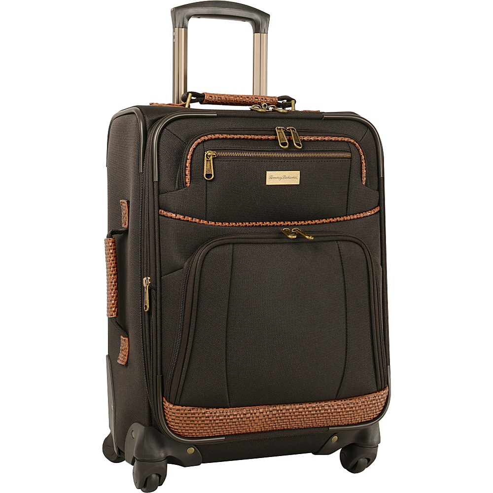 Tommy Bahama Mojito 20 Expandable Spinner Dark Brown Tommy Bahama Softside Carry On