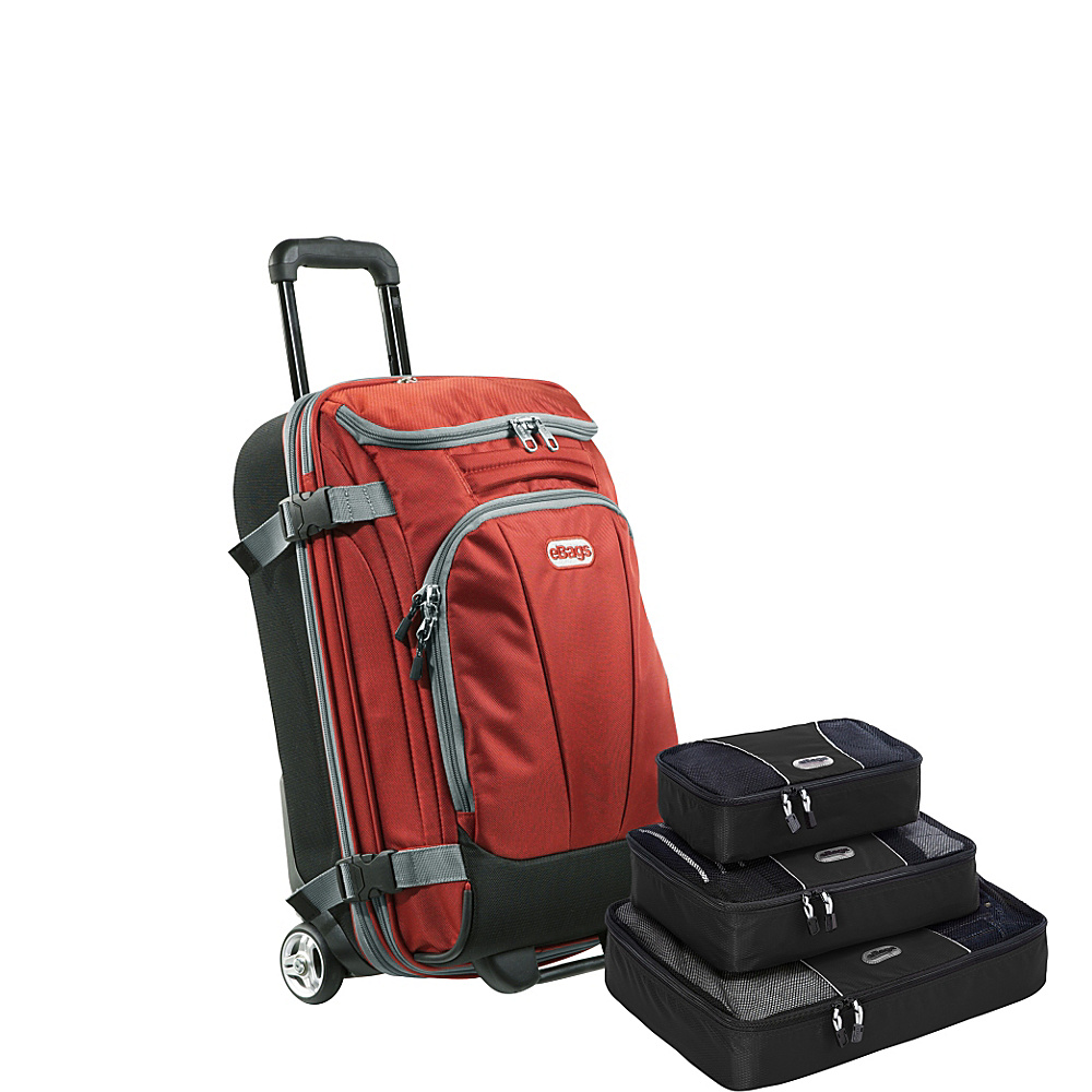 eBags Value Set TLS Mini 21 Wheeled Duffel Packing Cube Sinful Red eBags Softside Carry On