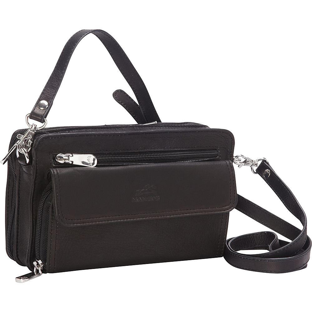 Mancini Leather Goods Deluxe Unisex Shoulder Bag Black Mancini Leather Goods Other Men s Bags
