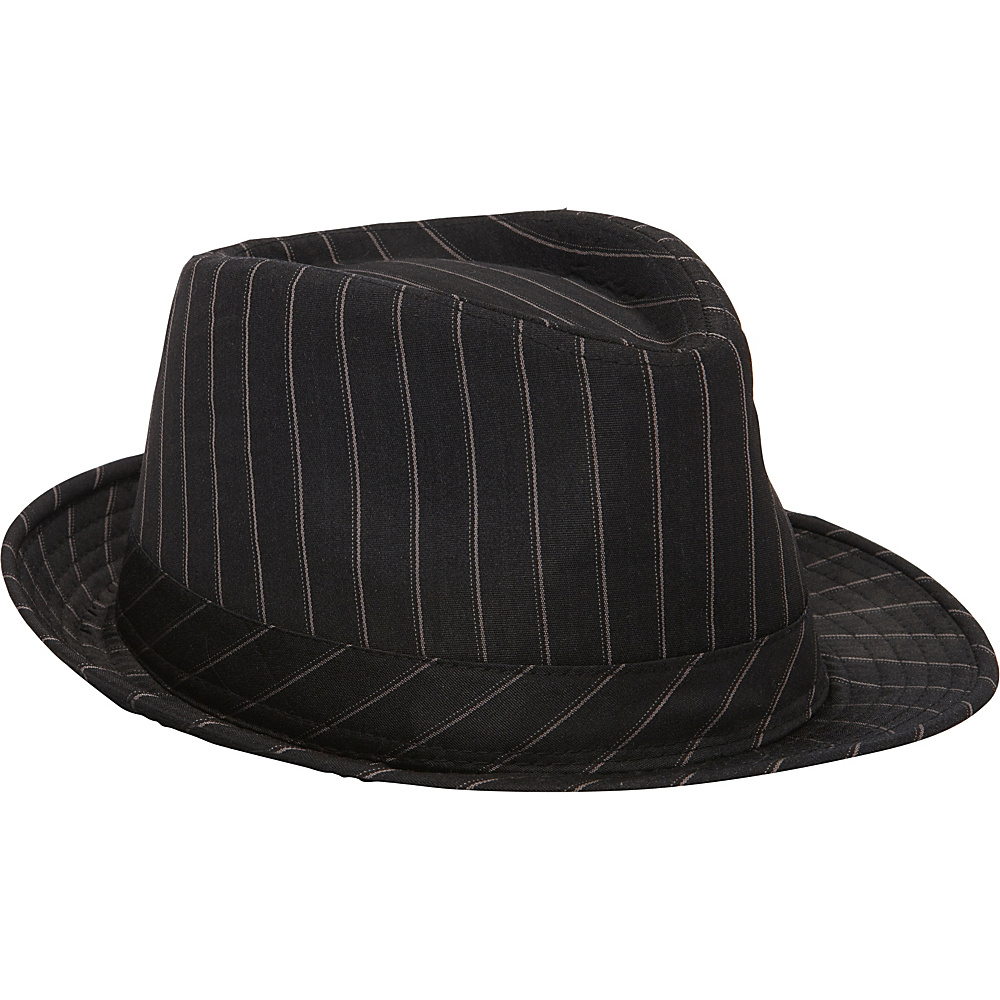 Magid Pinstripe Fedora Black Magid Hats Gloves Scarves