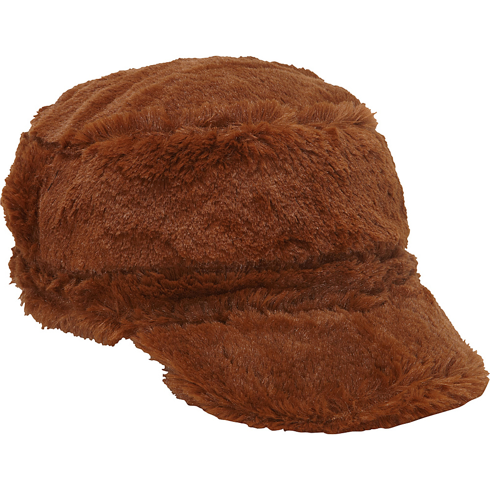 Magid Faux Fur Baseball Cap Brown Magid Hats Gloves Scarves