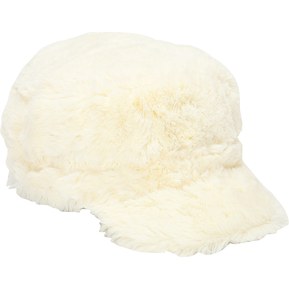 Magid Faux Fur Baseball Cap Ivory Magid Hats Gloves Scarves