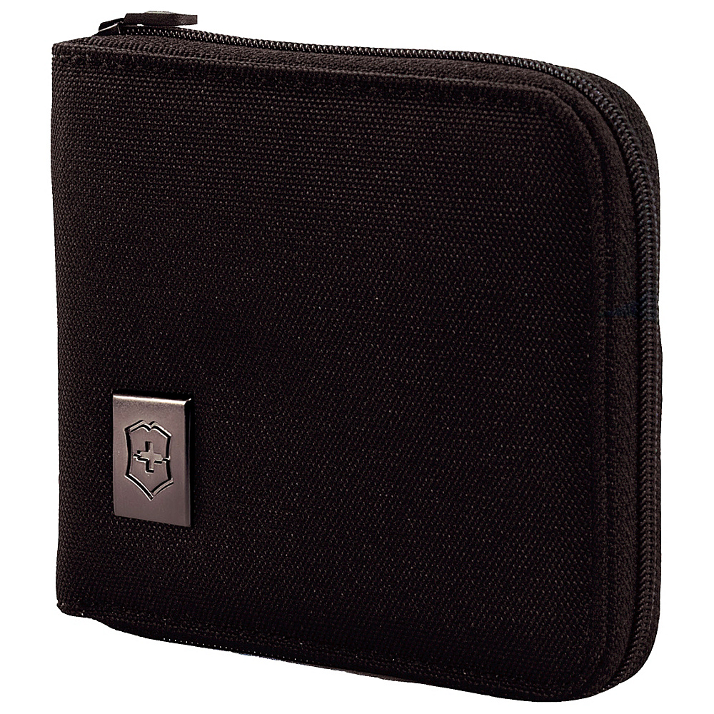 Victorinox Lifestyle Accessories 4.0 Zip Around Wallet Black Black Logo Victorinox Men s Wallets