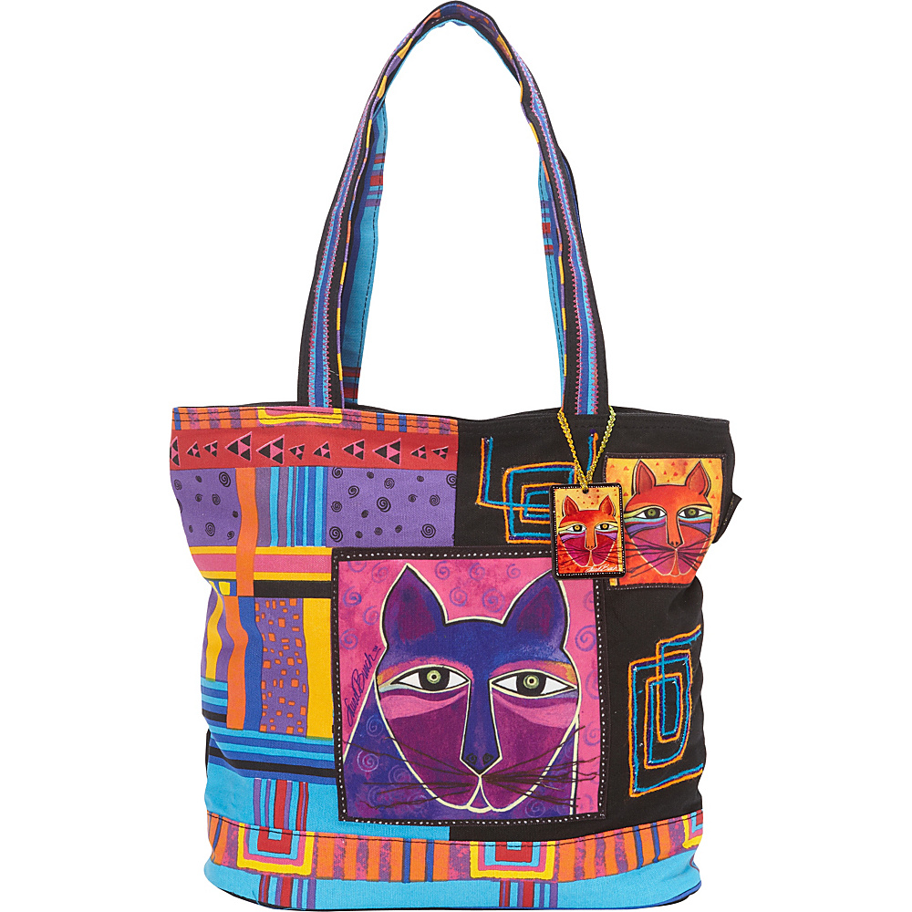 Laurel Burch Whiskered Cats Shoulder Bag Multi Laurel Burch Fabric Handbags