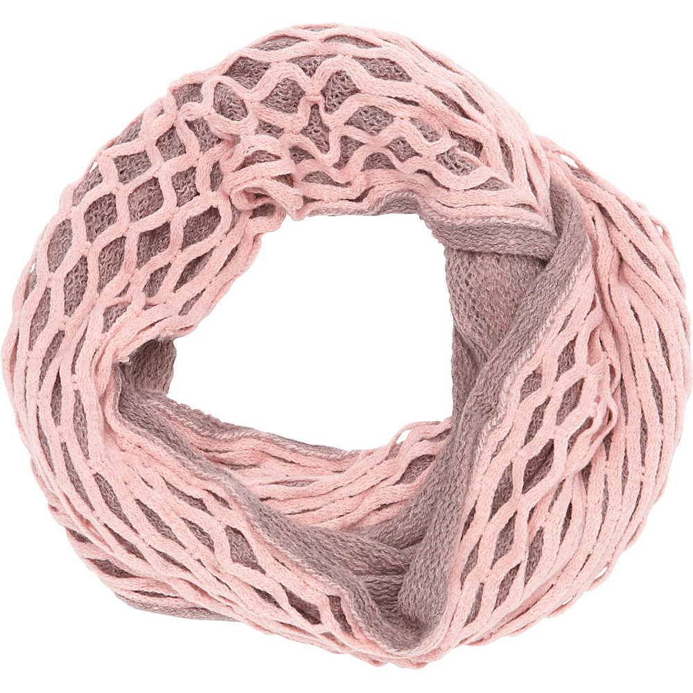 Magid Net Knit Infinity Scarf Coral Magid Hats Gloves Scarves