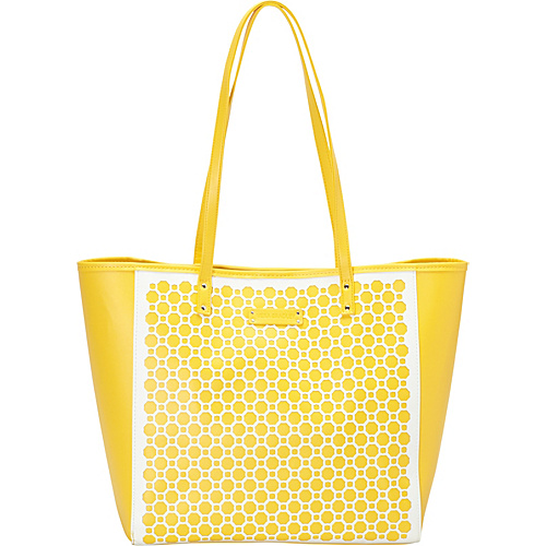 Vera Bradley Laser Cut Tote Yellow Geometric - Vera Bradley Manmade Handbags