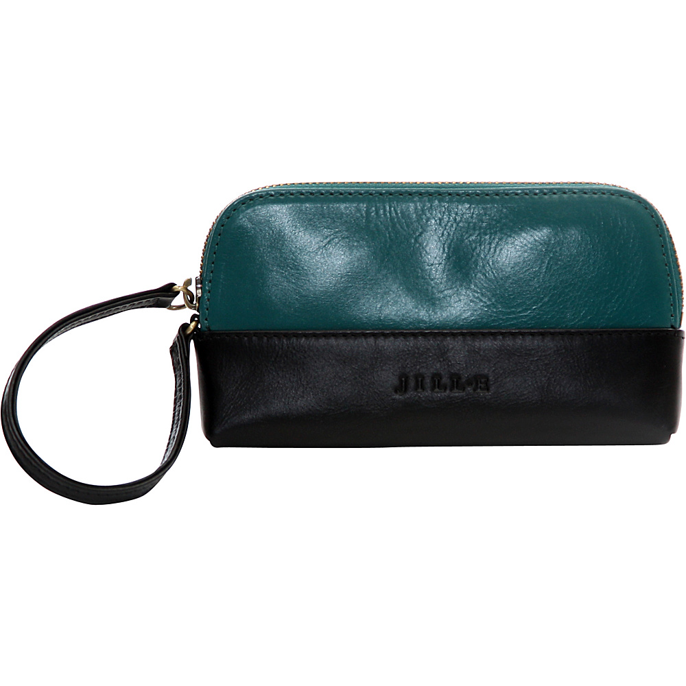 Jill e Designs Osceola Leather Smartphone Clutch Teal Black Jill e Designs Women s Wallets