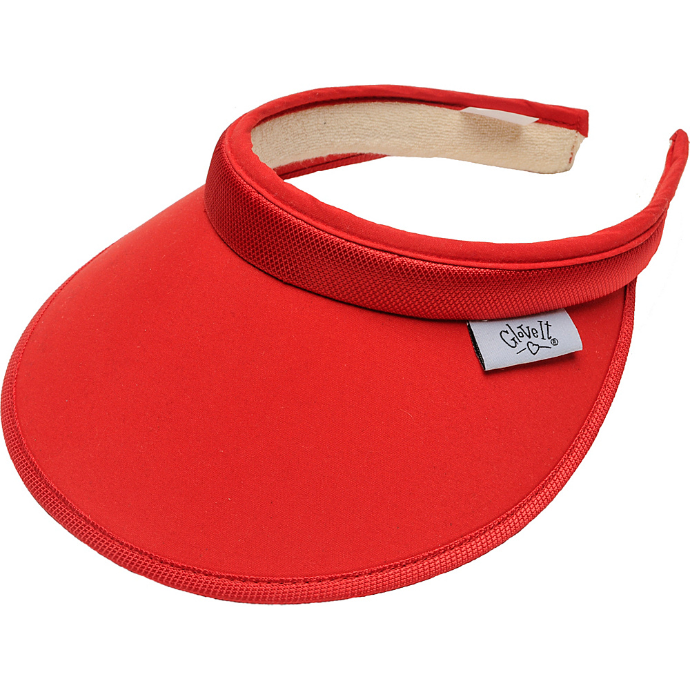 Glove It Women s Solid Slide On Visor Red Glove It Sports Accessories