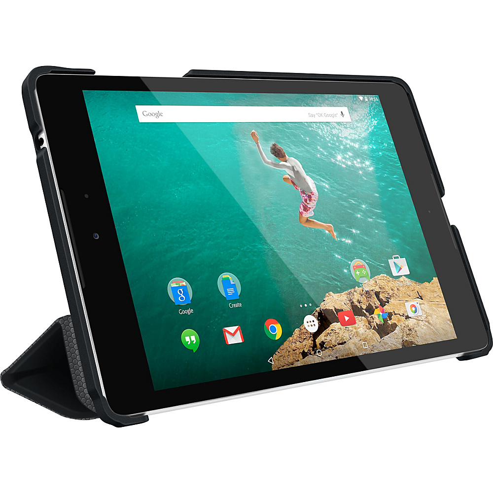 rooCASE Optigon 3D Slim Shell Folio Case Smart Cover for Nexus 9 Tablet Black rooCASE Electronic Cases