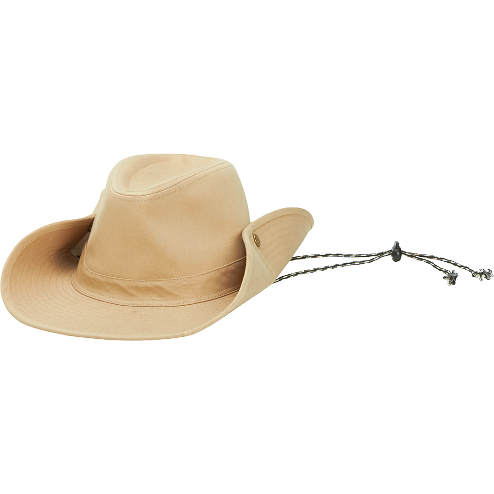 San Diego Hat Kids Outdoor Hat with Side Snap Brim and Chin Cord Beige San Diego Hat Hats Gloves Scarves