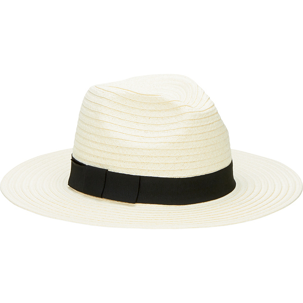 San Diego Hat Paper Braid Fedora with Bow Band Ivory San Diego Hat Hats Gloves Scarves