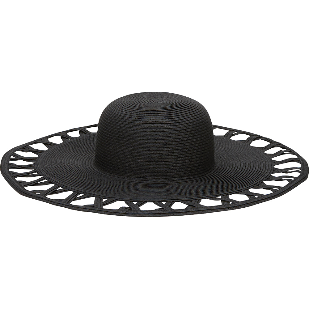 San Diego Hat Ultrabraid Sunbrim Hat with Weave Edge Black San Diego Hat Hats Gloves Scarves