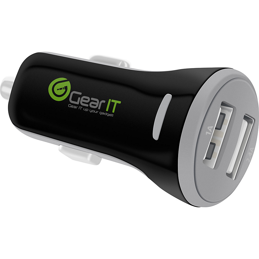 GearIt GearIt Dual Port Rapid USB Car Charger for Apple Android 3.4A Black GearIt Car Travel