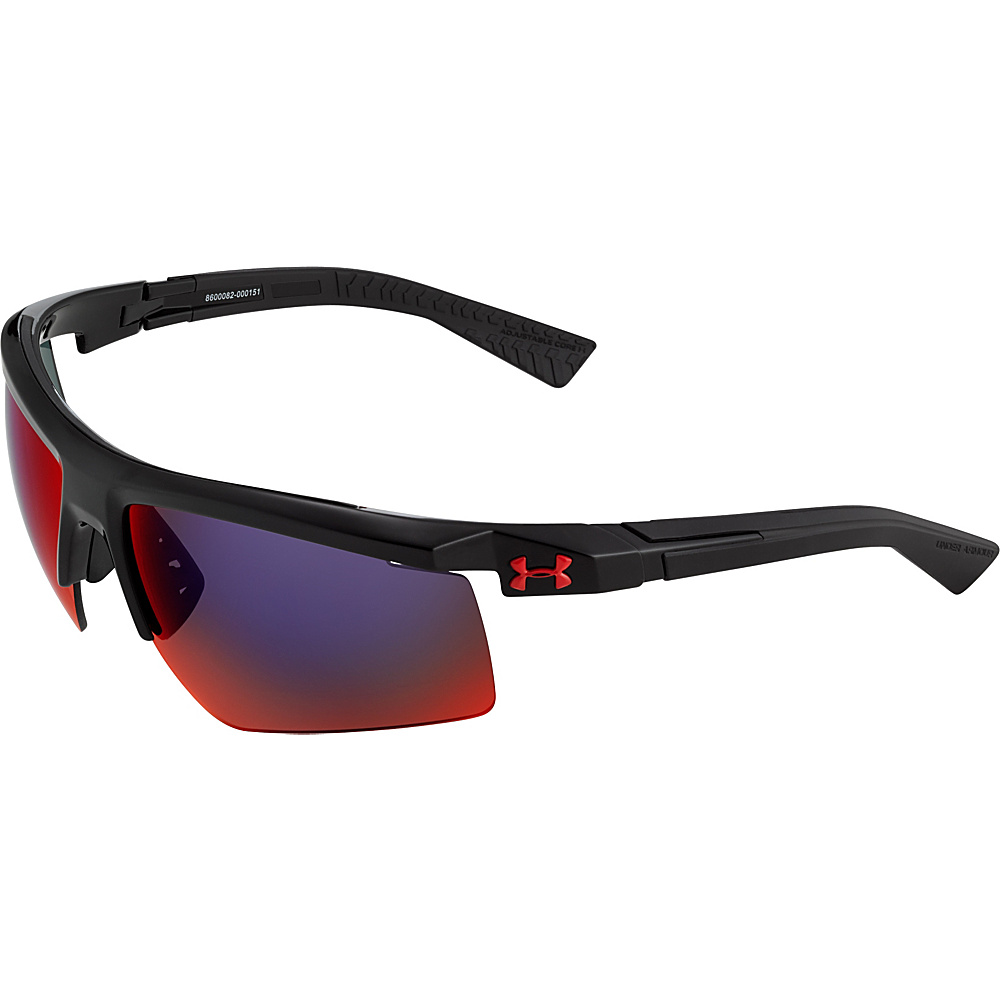 Under Armour Eyewear Core 2.0 Sunglasses Shiny Black Gray Infrared Multiflection Under Armour Eyewear Sunglasses