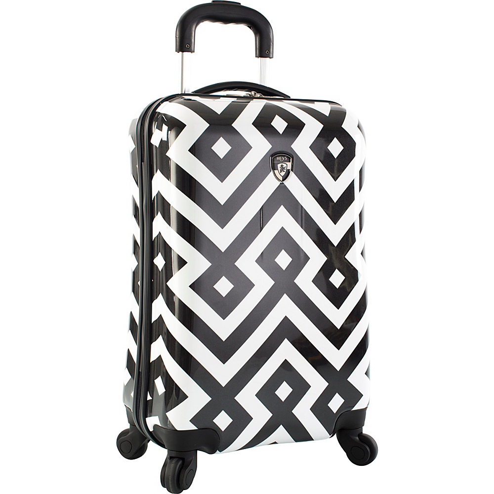 Heys America Deco Fashion 21 Carry On Spinner Luggage Black White Deco Heys America Hardside Luggage