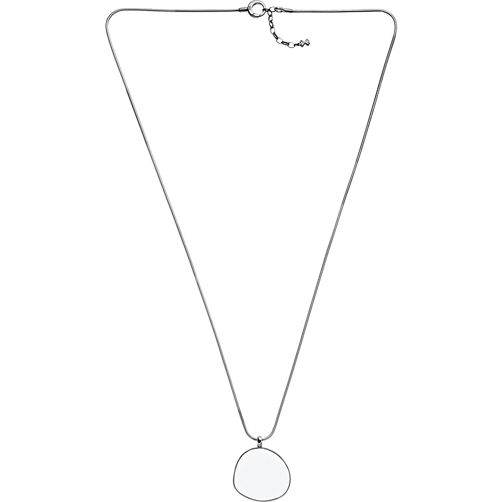 Skagen White Sea Glass Pendant Necklace Silver Skagen Other Fashion Accessories