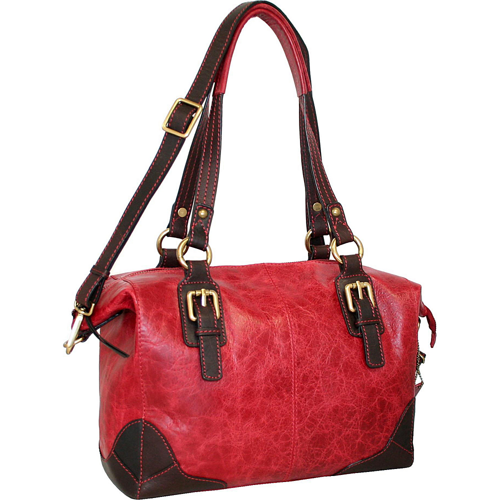 Nino Bossi Soho Satchel Red Nino Bossi Leather Handbags