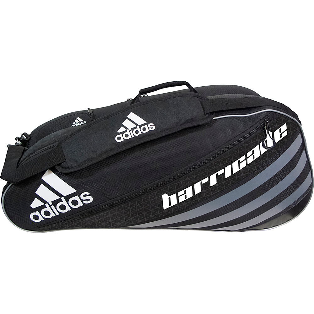 adidas Barricade IV Tour 6 Racquet Bag Black Dark Silver adidas Racquet Bags