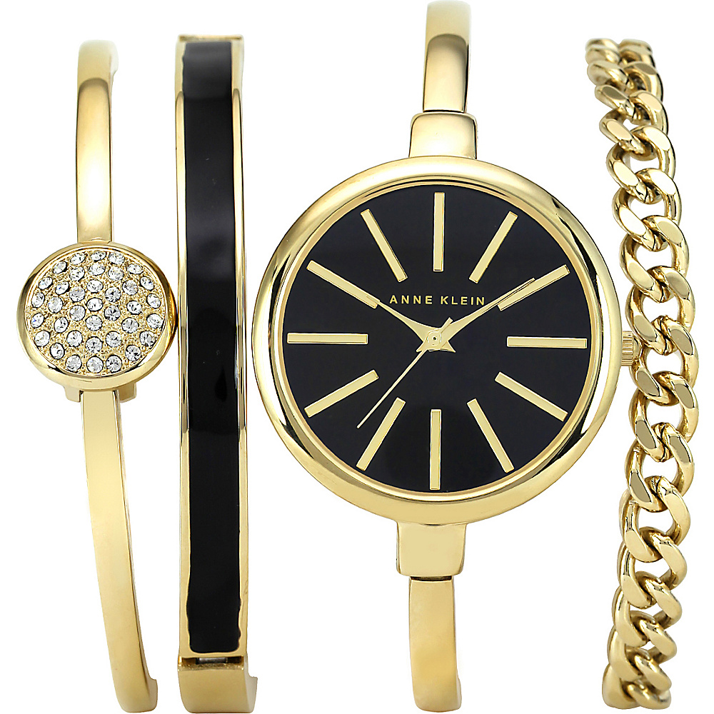 Anne Klein Watches Watch And Bracelet Set Gold Anne Klein Watches Watches