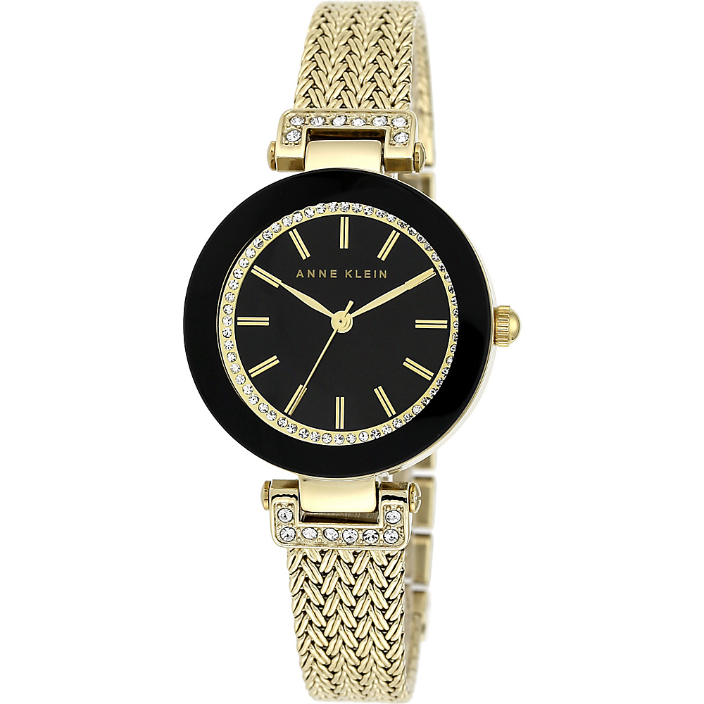 Anne Klein Watches Swarovski Crystal Accented Watch With Gold Tone Mesh Bracelet Gold Anne Klein Watches Watches