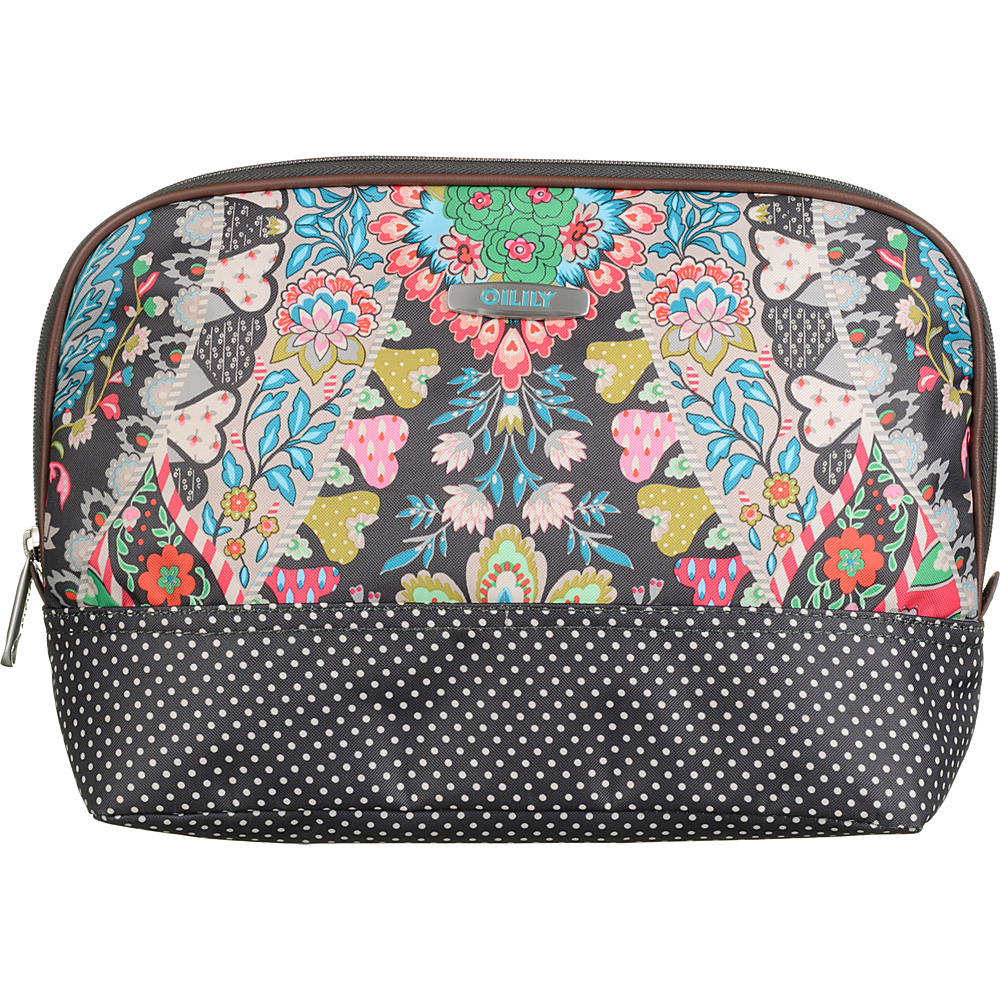 Oilily Travel Large Toiletry Bag Charcoal Oilily Toiletry Kits