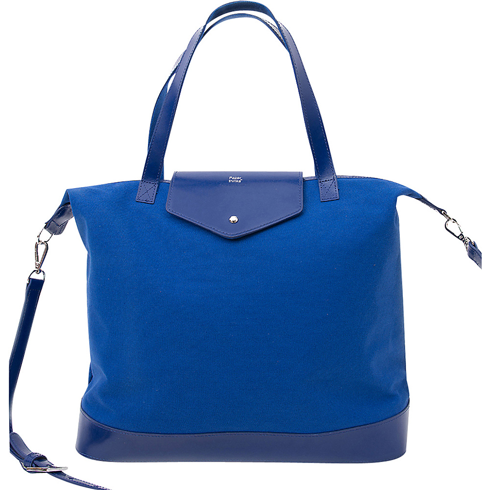 Paperthinks Canvas Envelope Bag Navy Blue Paperthinks Leather Handbags
